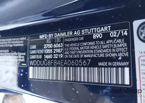 2014 Mercedes-Benz S 550 4Matic z USA, uszkodzony, nr VIN WDDUG8FB4EA060567